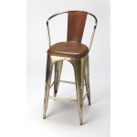 Roland Iron & Leather Barstool, 6130344