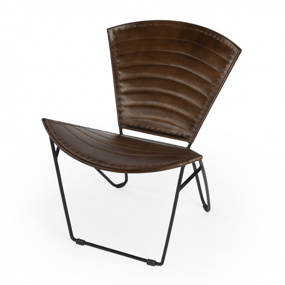 Felix Iron & Leather Accent Chair, 6167140 Felix Iron & Leather Accent Chair, 6167140