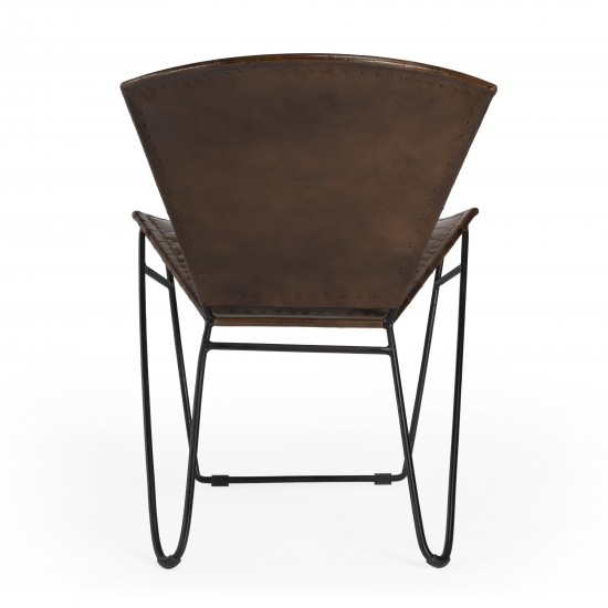Felix Iron & Leather Accent Chair, 6167140