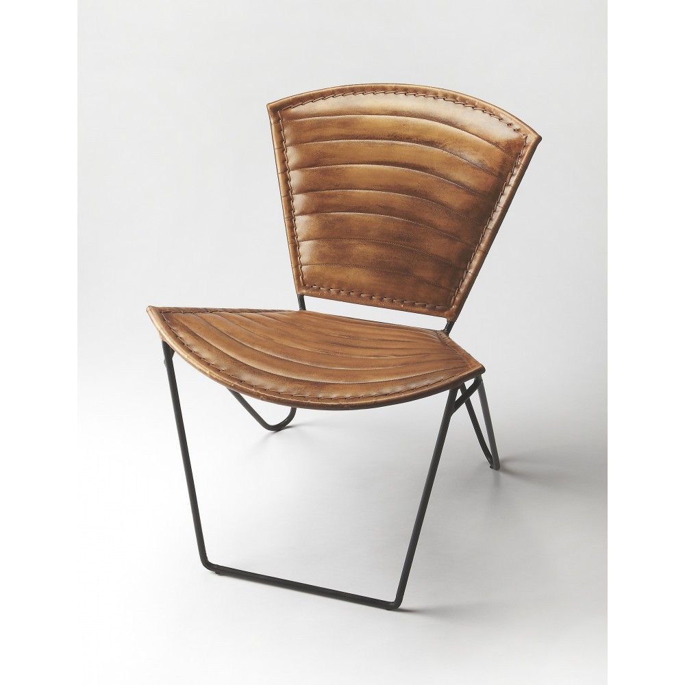 Felix Iron & Leather Accent Chair, 6167344 Felix Iron & Leather Accent Chair, 6167344
