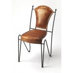 Coriander Iron & Leather Side Chair, 6182344