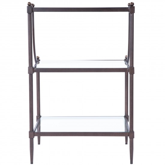 Peninsula Metal & Glass Side Table, 7015030