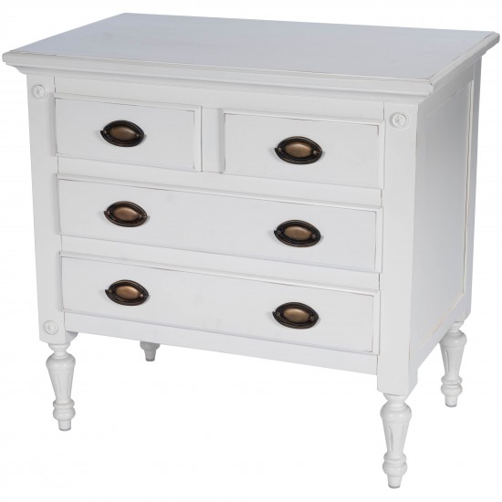 Easterbrook White 4 Drawer Chest, 9306288