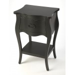 Rochelle Black 1 Drawer Nightstand , 9308295