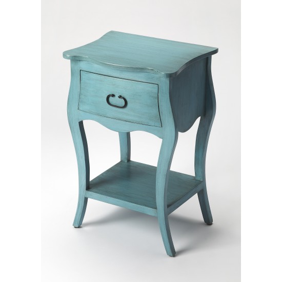 Rochelle Blue 1 Drawer Nightstand , 9308301