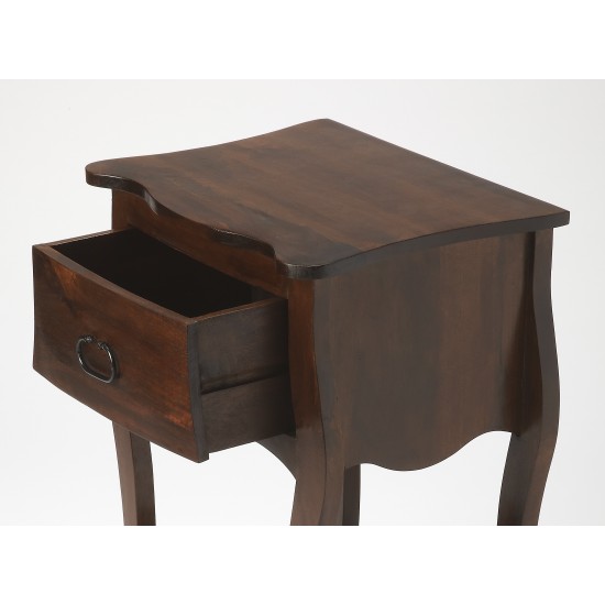 Rochelle Walnut 1 Drawer Nightstand , 9308342