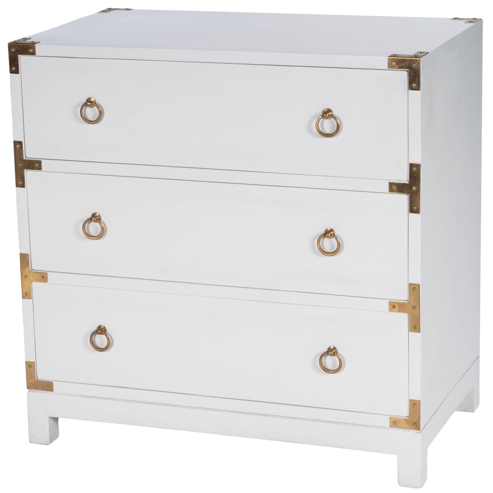 Forster Glossy White Campaign Chest, 9337304