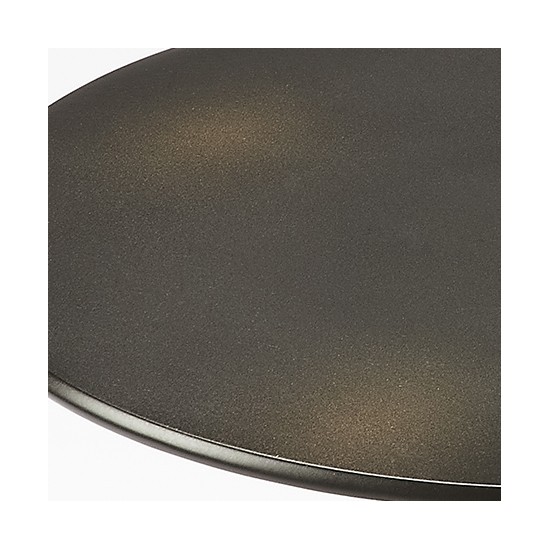 Zora Distressed Black Iron Pedestal End Table, 9340025