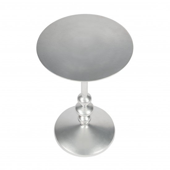 Zora Silver Iron Pedestal End Table, 9340220