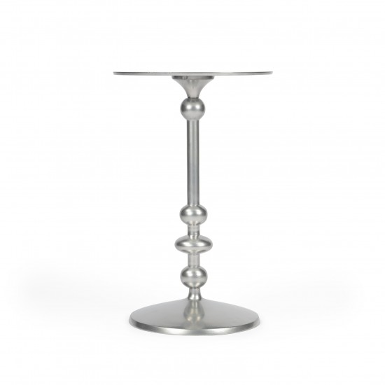 Zora Silver Iron Pedestal End Table, 9340220