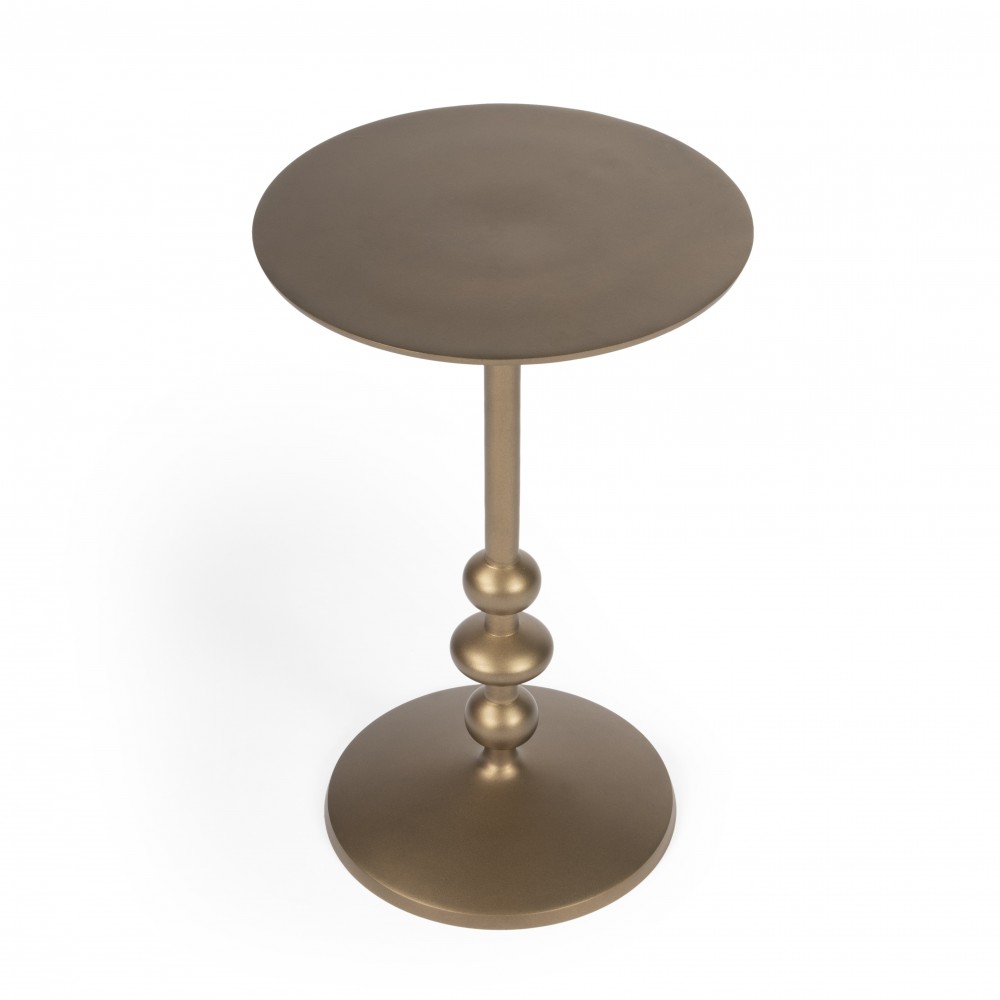 Zora Bronze Iron Pedestal End Table, 9340392 Zora Bronze Iron Pedestal End Table, 9340392