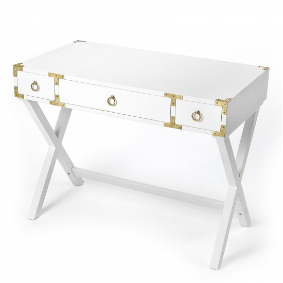 Forster Glossy White Writing Desk, 9341304