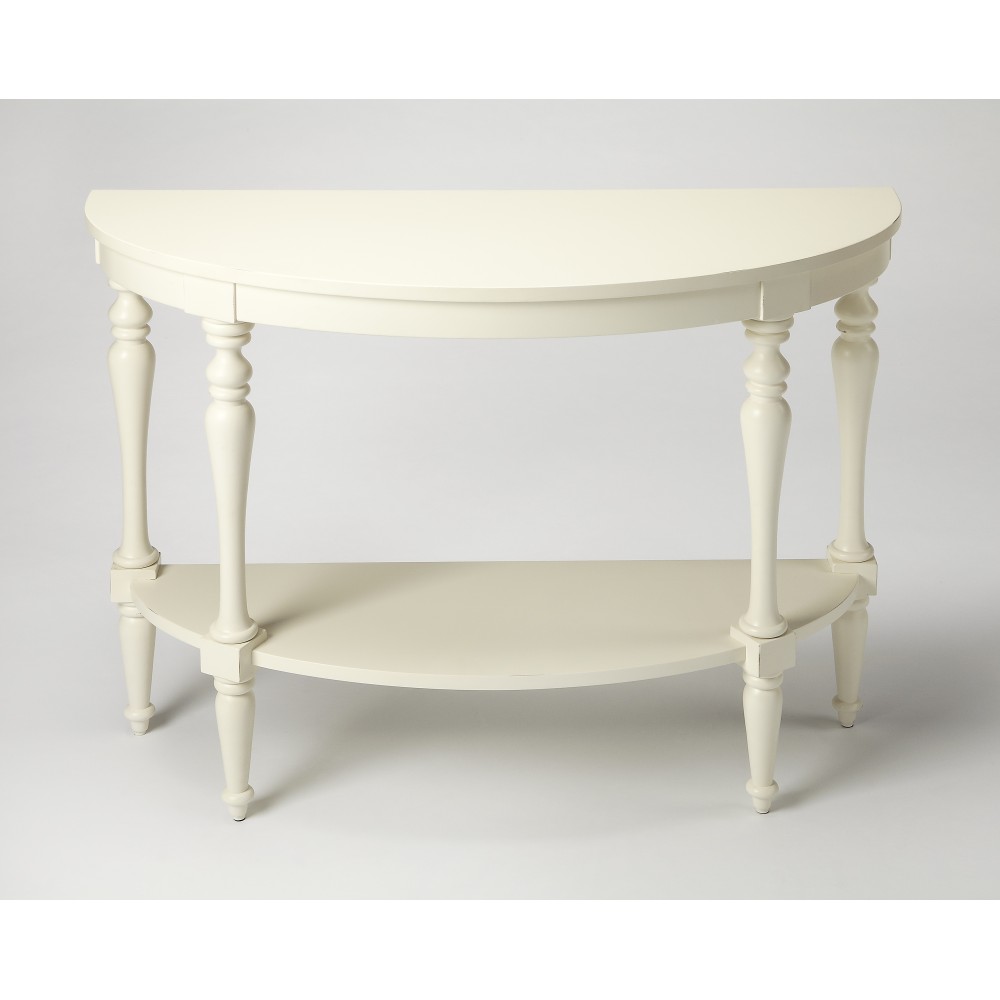 Amherst WhiteDemilune Console Table, 9345288