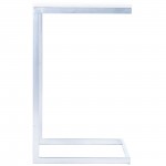 Lawler White Marble, Silver End Table, 9349220