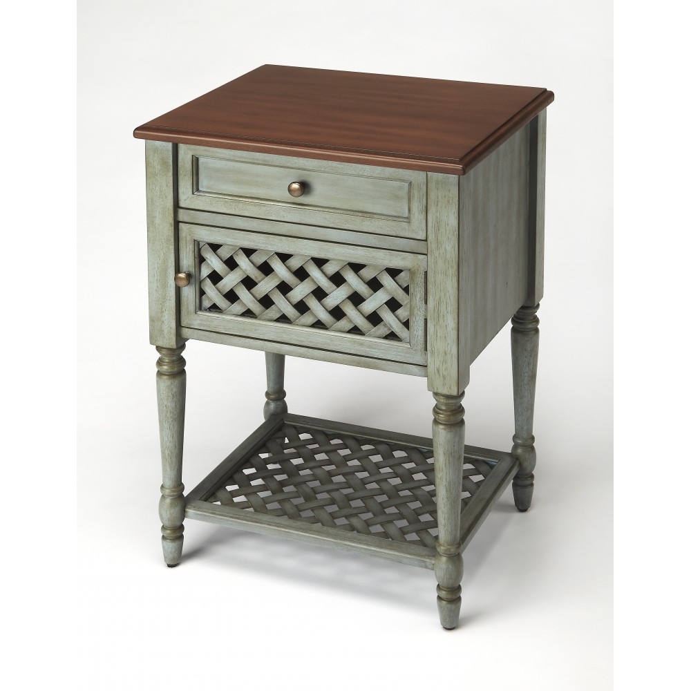 Chadway Rustic Blue Nightstand, 9368286