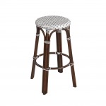 obias Chocolate Rattan Bar Stool, 9370117