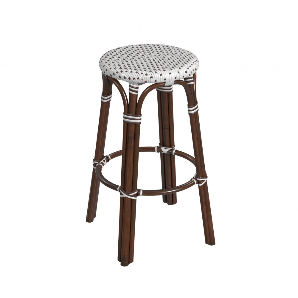 obias Chocolate Rattan Bar Stool, 9370117