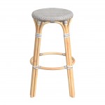 obias Grey Rattan Bar Stool, 9370266