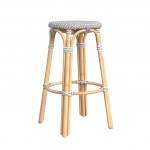 obias Grey Rattan Bar Stool, 9370266