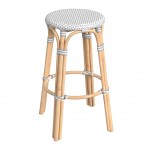 obias Gray Rattan Bar Stool, 9370329