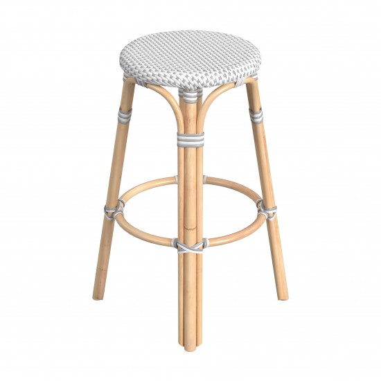 obias Gray Rattan Bar Stool, 9370329