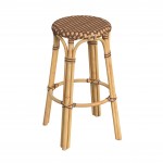 obias Brown Rattan Bar Stool, 9370354