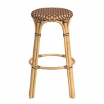 obias Brown Rattan Bar Stool, 9370354