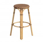 obias Brown Rattan Bar Stool, 9370354