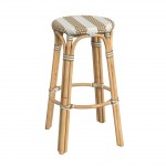 obias Beige Diamond Rattan Bar Stool, 9370984