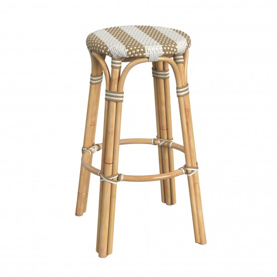 obias Beige Diamond Rattan Bar Stool, 9370984