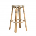 obias Beige Diamond Rattan Bar Stool, 9370984