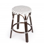 Tobias Brown & White Rattan Counter Stool, 9371117