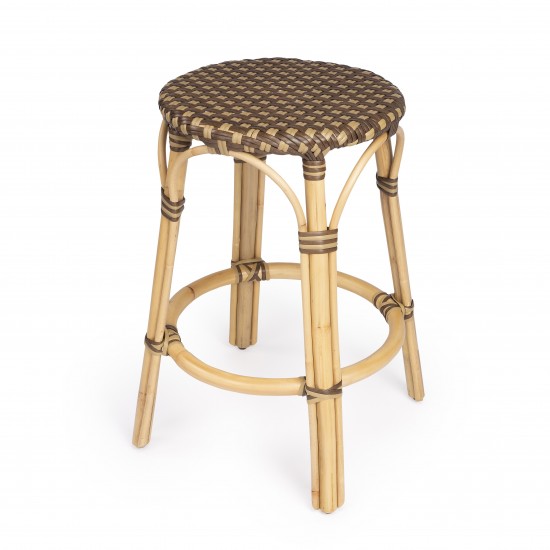 Tobias Brown Rattan Counter Stool, 9371354