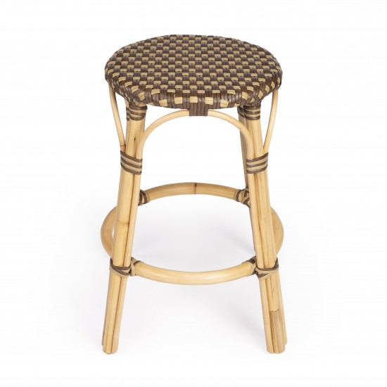 Tobias Brown Rattan Counter Stool, 9371354