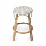 Tobias Beige & White Rattan Counter Stool, 9371415