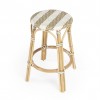 Tobias Beige & White Rattan Counter Stool, 9371984
