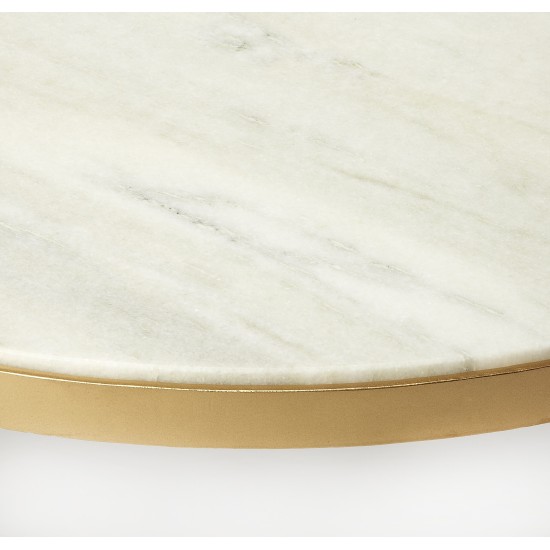 Triton White Marble Coffee Table, 9392389