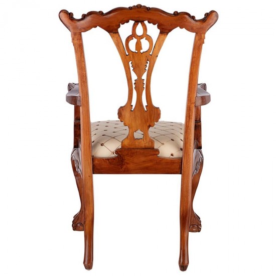 Design Toscano English Chippendale Arm Chair