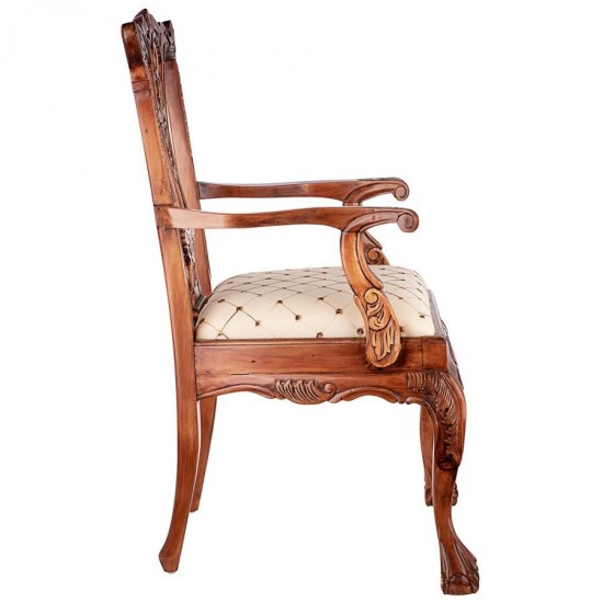 Design Toscano English Chippendale Arm Chair