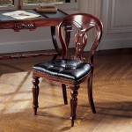 Design Toscano Simsbury Manor Leather Side Chair
