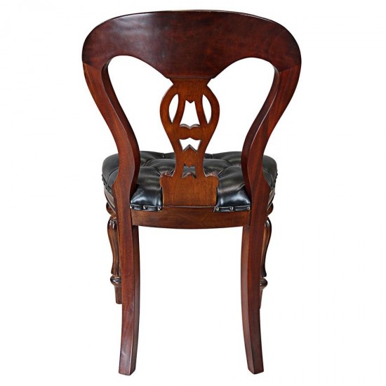 Design Toscano Simsbury Manor Leather Side Chair