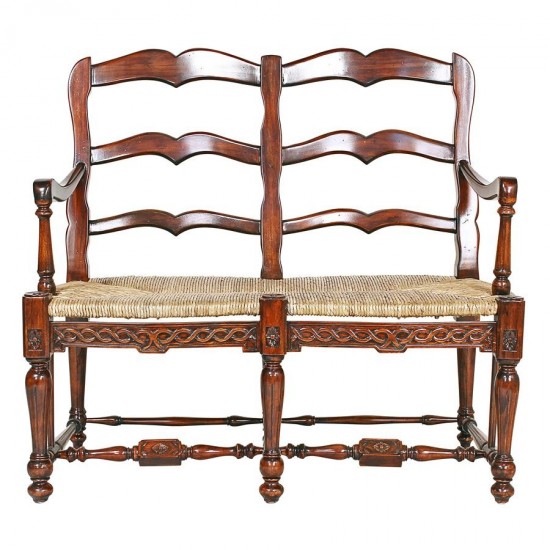 Design Toscano Provincial French Ladderback Settee