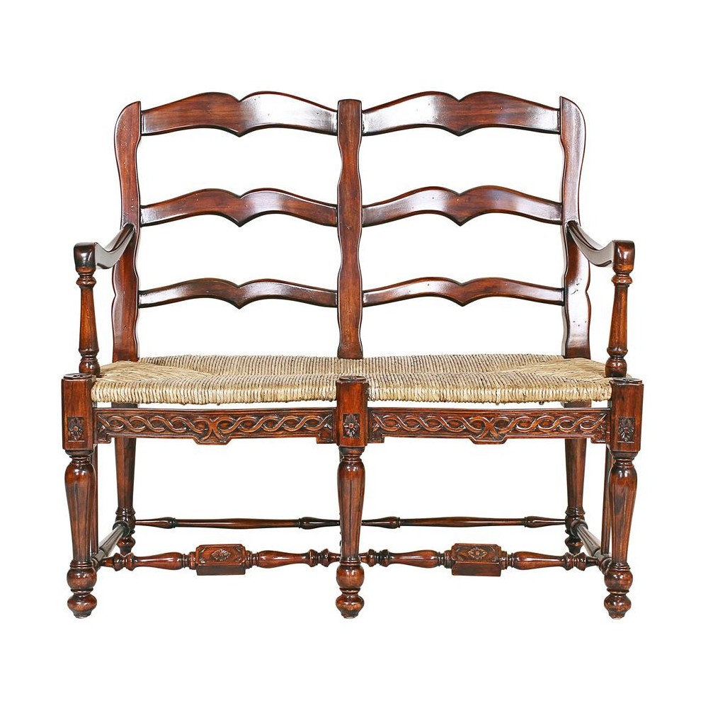 Design Toscano Provincial French Ladderback Settee