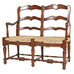 Design Toscano Provincial French Ladderback Settee