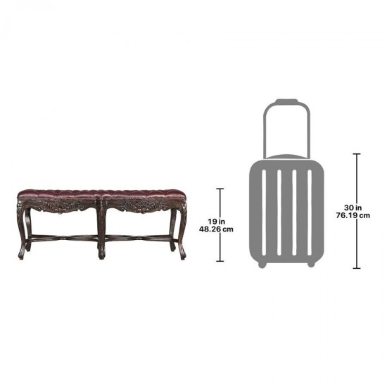 Design Toscano Berkeley Square Leather Bench