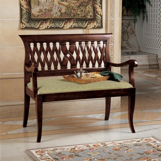 Design Toscano The Wren Mahogany Bench