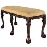 Design Toscano French Baroque Carved 6 Leg Duet Bench