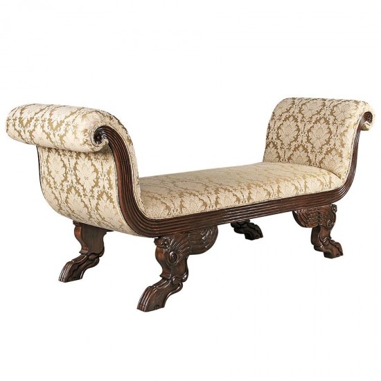 Design Toscano Veronique Rolled Arm Chaise