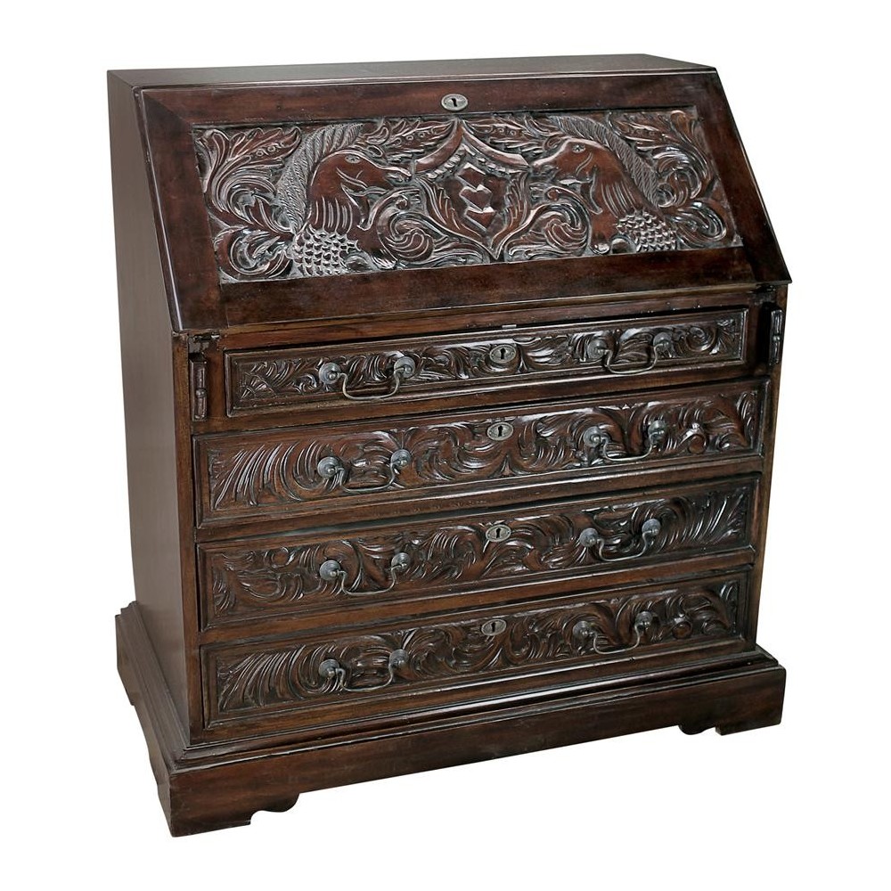 Design Toscano Unicorn Drop Front Desk Design Toscano Unicorn Drop Front Desk