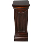 Design Toscano Large Canterbury Linen Fold Pedestal